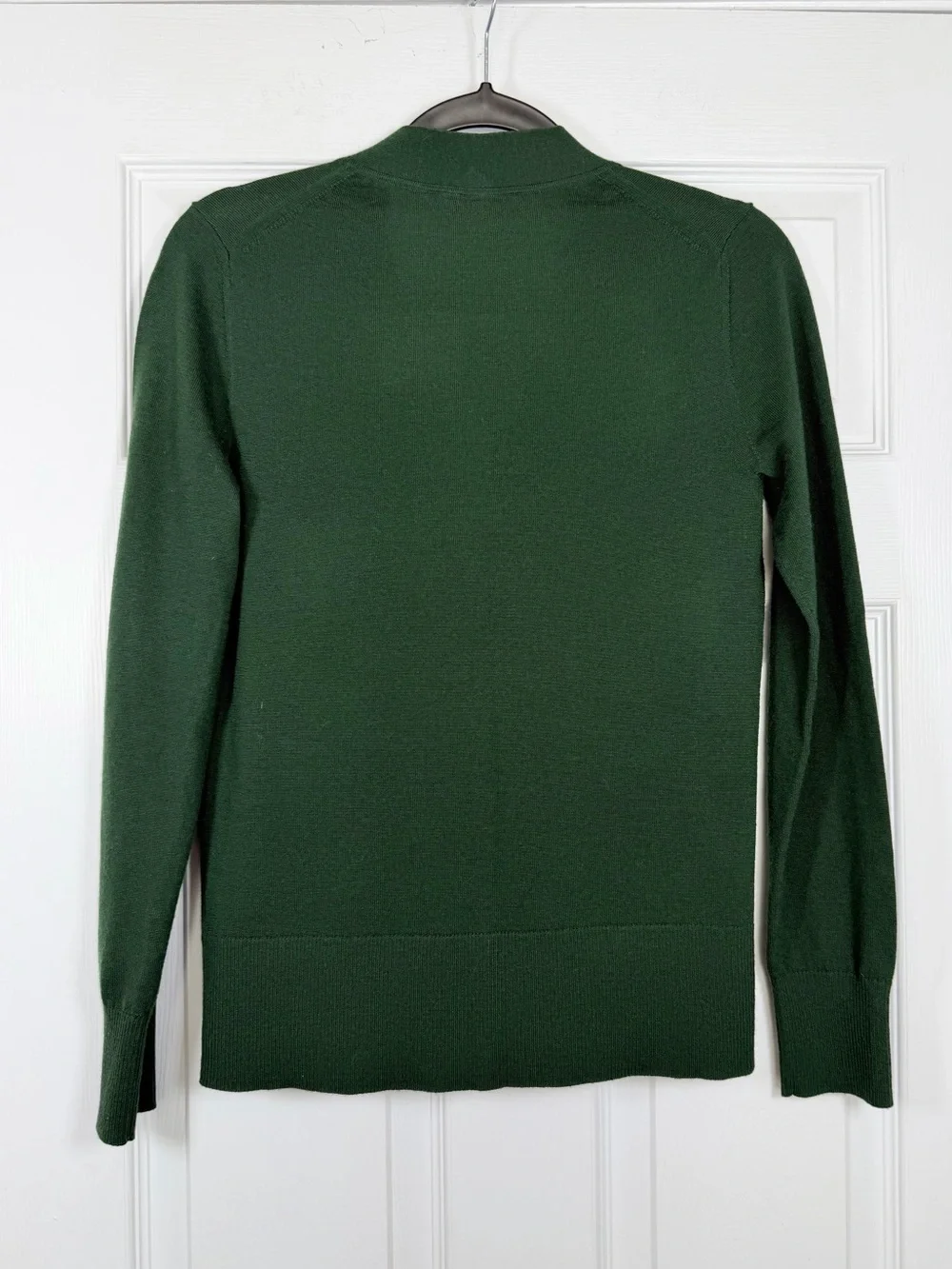 Tory Burch Size S • Cardigan Green Gold Logo Button V-Neck Sweater Jumper.